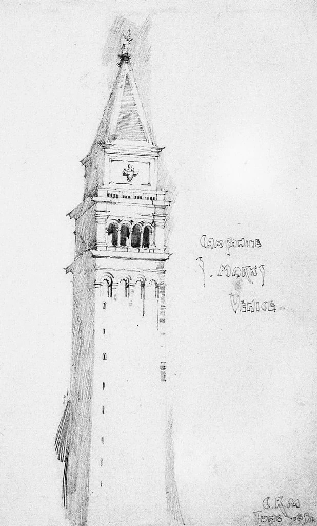 Campanile, S. Marco, Venezia, 1891